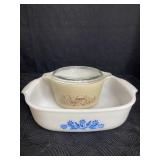 ANCHOR HOCKING FIRE KING BLUE CORNFLOWER 3 QT.