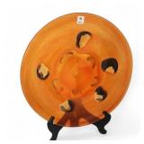 Glass Nuvo Art Glass Shallow Bowl Brilliant