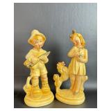 Pair of Santini ? ChalkWare Statuettes Damage