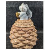 Vintage Metlox Pinecone Squirrel Cookie Jar