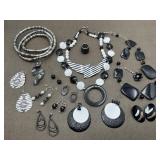 Black & White Retro Costume Fashion Jewelry