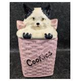 Vintage 1950s McCoy Cookie Jar Black & White Cat