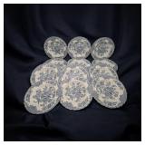 (12) Vintage Crown Ducal Bristol Dove Gray