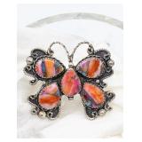 SZ.6, STERLING SILVER SPINY OYSTER TURQUOISE