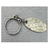 Antique Key FOB J. F. Shannon Independence Kansas