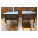 Vintage Rockwood Side Tables by Weiman, Marble