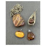 Jasper, Agate & Amber Colors Pendants
