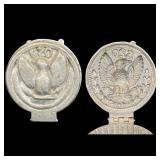 Antique Ice Cream Mold American Eagle 20 $ Gold ,