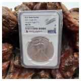 NGC 2021 MS70 Silver Eagle North Carolina