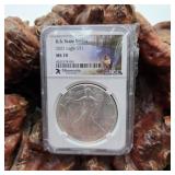 NGC 2022 MS70 Silver Eagle Minnesota