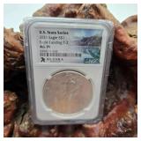 NGC 2021 MS70 Silver Eagle Alaska