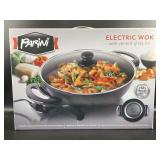 New Parini Electric WOK w/ Glass Lid