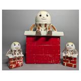 Humpty Dumpty Cookie Jar w/ Salt & Pepper (please