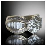 Stunning 14K Gold Diamond Ladies Dinner Ring