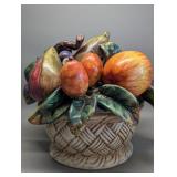 Italian Majolica Style Centerpiece Small Fruit
