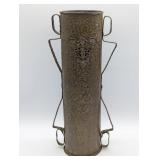 ANTIQUE ART NOUVEAU TRENCH ART VASE 12" TALL