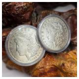 Two 1921 Morgan Silver Dollars
