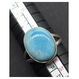 SZ.7, 925 SILVER LARIMAR STONE RING