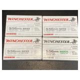 Winchester 5.56 Ammunition 4 Boxes , 80 Rds, 1