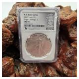 NGC 2021 MS70 Silver Eagle Illinois