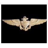 USN NAVY AIR FORCE GOLD FILLED OVER STERLING