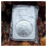 NGC 2023 MS70 Invention Series Silver Eagle