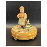 ANRI Music Box , Reuge Movement , Girl w/ Lute ,
