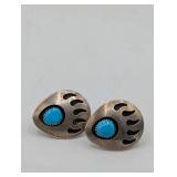 VTG NATIVE AMERICAN STERLING SILVER BEAR CLAW