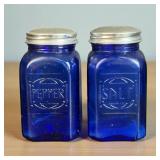Pair of cobalt Blue Salt & Pepper Shakers