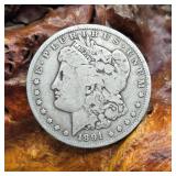 1891 O Morgan Silver Dollar