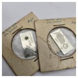 Two 2 1/2g. Sterling Mini Bars w/ Stones