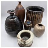 Brown Palette / Signed Pottery Lot of 6