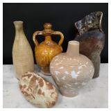 Lot of Earth Tone Pottery / Vases