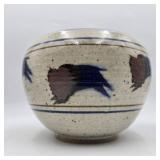 Mel Cornhusker Cherokee Buffalo Stoneware Bowl