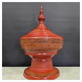 Lacquered Burmese Offering Vessel