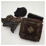 Antique Hand Carved Wooden Printing Blocks
