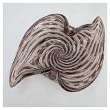 Murano Zanfirico Glass Swirl Bowl