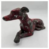 Antique Cast Metal Whippet Dog Figurine