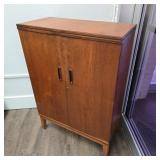 Teak Turnridge Bar Cabinet
