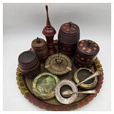 Burmese & Covered Stashes w/ Trays & Tea Spoon