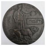 British WW1 Memorial Plaque / Dead Man