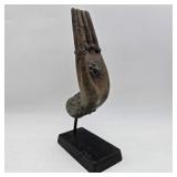 10" Mounted Bronze Abhayamudra Sculpture