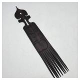 20" African Folk Art Comb in Ebony