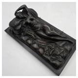 Bronze Sleeping Ariadne Sculpture / Inkwell