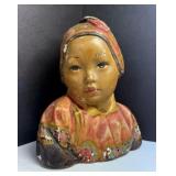 Antique Esther Hunt Signed Bust Jonquil Hand