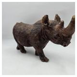 11" Ironwood Rhinoceros Carving