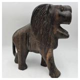 10" Carved Rosewood Lion