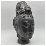 9" Guanyin Pewter & Bronze Bust