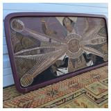Vintage Aboriginal Bark Painting on Serving Panel