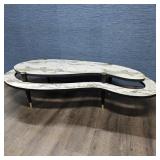 Mid-Century Marbleized Biomorphic Coffee Table